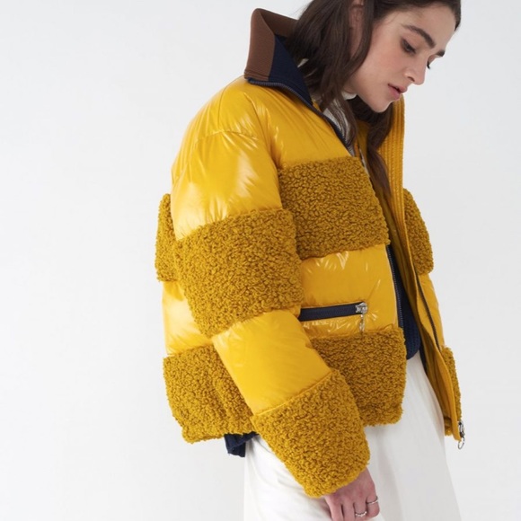 Sosken Jackets & Blazers - Sosken Faux Sherpa June Puffer Jacket Medium